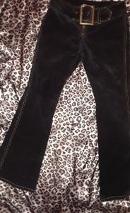 Black courderoy fitted jou jou jou pants